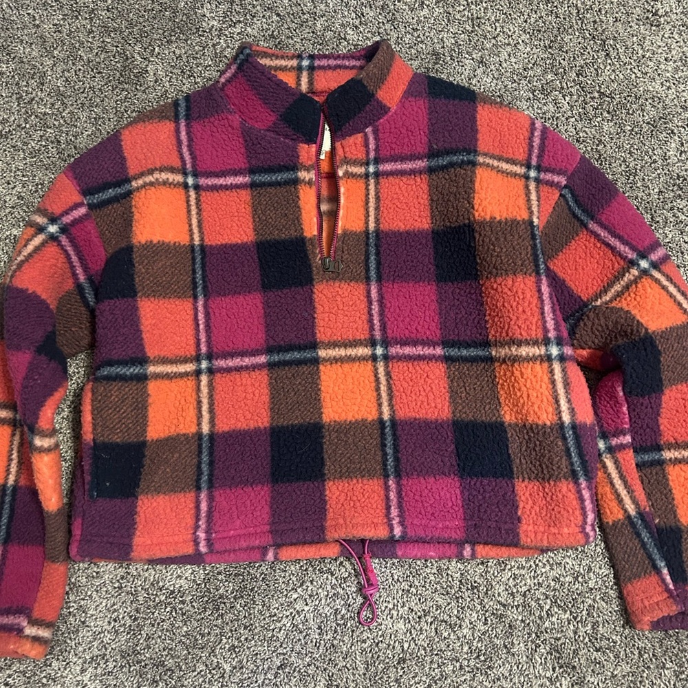 American Eagle Outfitters Pink and Orange Cowl Neck Sweater